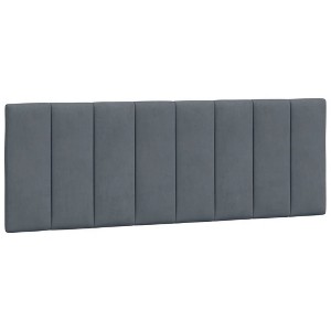 vidaXL Headboard Cushion Bedroom Hanging Upholstered Pillow Headboard Velvet - Dark Gray 53.9" - 1 of 4