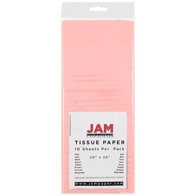 JAM Paper Gift Tissue Paper Pink 10 Sheets/Pack 1152360