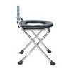 Flash Furniture Medical Grade Folding Travel Toilet with Cushioned Seat and Non-Slip Feet-SIL/BK - 4 of 4