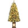 Artificial Christmas Tree, 4.5ft Premium Hinged Pine Tree, Pre-Lit Christmas Tree with Warm White LED Lights for Home, Shops, Party - 3 of 4