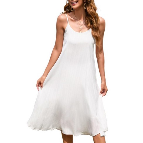 Women's Summer V Neck Sleeveless Maxi Dresses Adjustable Spaghetti ...