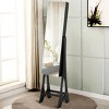 Tangkula LED Mirrored Jewelry Cabinet Armoire Free Standing Dressing Organizer - 2 of 4