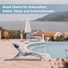 XINGHANZHENXUAN Gray Outdoor Chaise Lounge Set of 2, Adjustable Recliner Chairs with Detachable Pillow for Patio, Pool, Beach & Lawn - 2 of 4