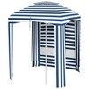 Outsunny 5.8' x 5.8' Cabana Umbrella, Outdoor Beach Umbrella with Double-top, Windows, Sandbags, Carry Bag - 4 of 4