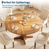 Round Dining Table for 4, 47 Inches Dining Room Table, Circle Kitchen Tables for Dining Room, Kitchen, Living Room(Table Only) - 4 of 4