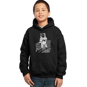 LA Pop Art Boy's Word Art Hooded Sweatshirt - ASTRONAUT - 1 of 4