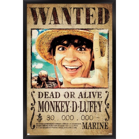 Trends International Netflix One Piece - Luffy Wanted Framed Wall