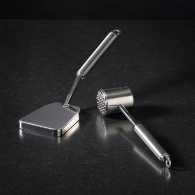 11-Inch Silver Stainless Steel Meat Tenderizer Hammer