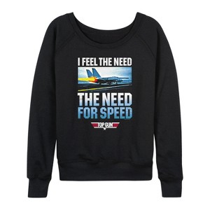 Women's - Top Gun - I Feel The Need Lightweight French Terry Slouchy - 1 of 4