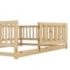 CAVINAS Twin/Full Size Floor Bed,Toddler Floor Bed with Fence and Door,Montessori Floor Bed for Kids,Girls,Boys - 4 of 4