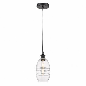 Vaz - 1 Light Cord Hung Mini Pendant In Industrial Style-8.13 Inches Tall and 5.88 Inches Wide - 1 of 1