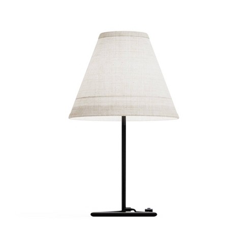 Infibrite 23" Angular Base Table Lamp: ETL Listed, Linen Shade, Rocker Switch - image 1 of 4