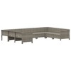 vidaXL Patio Furniture Set Garden Sofa Set with Cushions Gray Poly Rattan - 4 of 4
