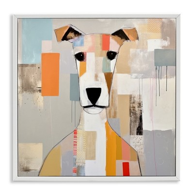 Stupell Industries Dog Face Abstract Collage, 12" x 12"