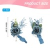 Unique Bargains Rose Corsage and Boutonnieres Set For Party Wedding Flowers Pin 2.76 Inch 2 Pcs - 2 of 4