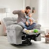 360° Swivel Recliner Chair – 300lbs Capacity Rocker with Tool-Free Assembly for Living Room, Nursery (Beige/Green/Gray) - 2 of 4
