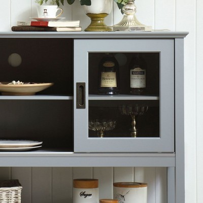 NicBex Buffet Cabinet with Storage, 4-Door Sideboard Cabinet with Adjustable Shelf for Kitchen,Dining Room,Hallway