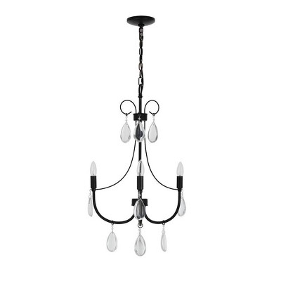 29.5" 3-Light Chandelier with Glass Beads (Includes Light Bulb) - Cresswell Lighting