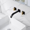 SUMERAIN Wall Mounted Black and Gold Finish, Lavatory Faucet with Two Handles and Rough in Valve - 4 of 4