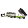 First Gear 1/64 Lime/Chrome Kenworth T800 w/ Chrome East Genesis II End Dump Trailers, DCP, 60-1573 - 4 of 4