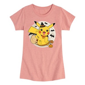 Girls' - Pokémon - Pikachu Moon Witch Fitted Short Sleeve Graphic T-Shirt - 1 of 4
