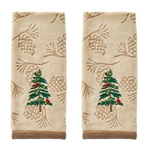 SKL Home 2pk Seasonal Fir Hand Towel Set - 1 of 3