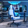 Ezra Adjustable Leg Rest Gaming Chair White - miBasics