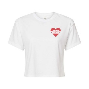 Women's - Star Wars - Valentine Heart Logo Cropped Graphic T-Shirt - 1 of 4