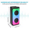 MOVSSOU Karaoke Machine with LED Lights & Wired Microphone - Portable Bluetooth Speaker for Adults & Kids, Supports AUX/USB/TF for Home Party - 3 of 4