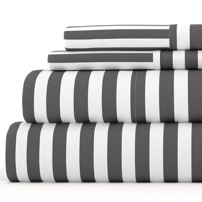 Stripes & Dots Patterns 4PC Sheet Set - Extra Soft, Easy Care - Becky Cameron