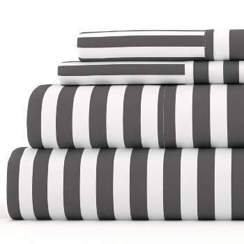 Stripes & Dots Patterns 4PC Sheet Set - Extra Soft, Easy Care - Becky Cameron