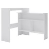 vidaXL Bar Table Pub Table Bistro Table for Kitchen with 2 Table Tops White - 2 of 4