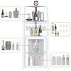 Whizmax Corner Wine Bar Cabinet with Detachable Wine Rack, Bar Cabinet with Glass Holder, Small Sideboard and Buffet Cabinet with Mesh Door - 4 of 4