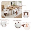 Racxily Wooden Dining Chairs Set of 2, Upholstered Dining Room & Kitchen Chairs, Armless Side Dinner Set for Kitchen Living Room - 4 of 4