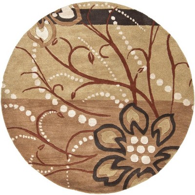 Mark & Day Gibbons 4' Round Tufted Indoor Area Rugs Camel