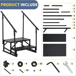 GustoWave 2-Step RV Stairs With Dual Handrails And Anti-Slip Design ...