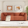 87" Velvet Curved Contemporary Sofa with Plush Seating, Streamlined Design, and Durable Frame - 2 of 4