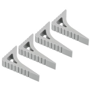 Unique Bargains Rubber Durable Sturdy Non-Slip Heavy Duty Door Stop 4 Pcs - 1 of 4
