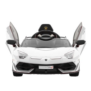 Licensed Lamborghini Kids Electric Car - 12v Ride-on with Parent Remote, 2-Speed Modes, Engine Sounds & LED Lights | Auto Doors for Boys & Girls - 1 of 4