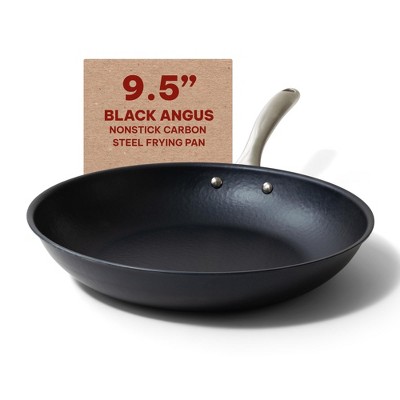Alva Black Nonstick Carbon Steel Frying Pan Skillet, 9.5"