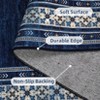 TackView Washable Runner Rug, Modern Bordered Rug Non Slip Bedroom Runner Carpet for Laundry Room Kitchen - 2 of 4