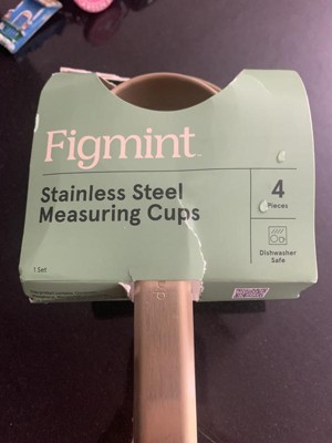 4pc Stainless Steel Measuring Cups Champagne - Figmint™ : Target