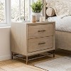 HOMES: Inside + Out Neovesi Nightstand Boho with 2 Drawer Oak - image 2 of 4