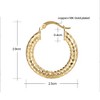 18K Gold Plated Hoop Earrings for Women, Fashionable Small Chunky Gold Hoop Earrings - 2 of 4