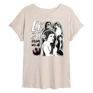 Women's - Star Wars - Leia And The Rebels Oversized Graphic T-Shirt - 1 of 4