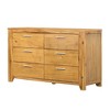 53"x17"x31.5" MDF & Acacia Wood 6-Drawer Dresser with Mortise-and-Tenon Construction and Smooth-Glide Black Handles - 3 of 4