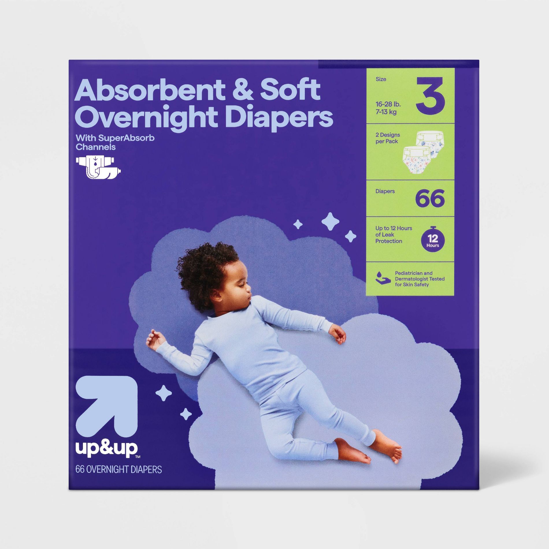 Disposable Overnight Diapers - up&up™ (Select Size and Count) (Color or Pattern May Vary)