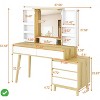 Vanity Desk w/ Mirror and Lights Farmhouse Makeup Vanity Desk Dressing Table - 3 of 4