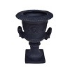 Sevobal Planters Mid-age Style Classic URN Plant Pots, Decorative Flower Pots for Outdoor Garden Patio, Black, 18.75"*18.75"*28.25" - 3 of 4