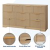 59" Fluted 10-Drawer Dresser, Modern Wood Chest TV Stand, Bedroom & Closet Storage Organizer - 3 of 4
